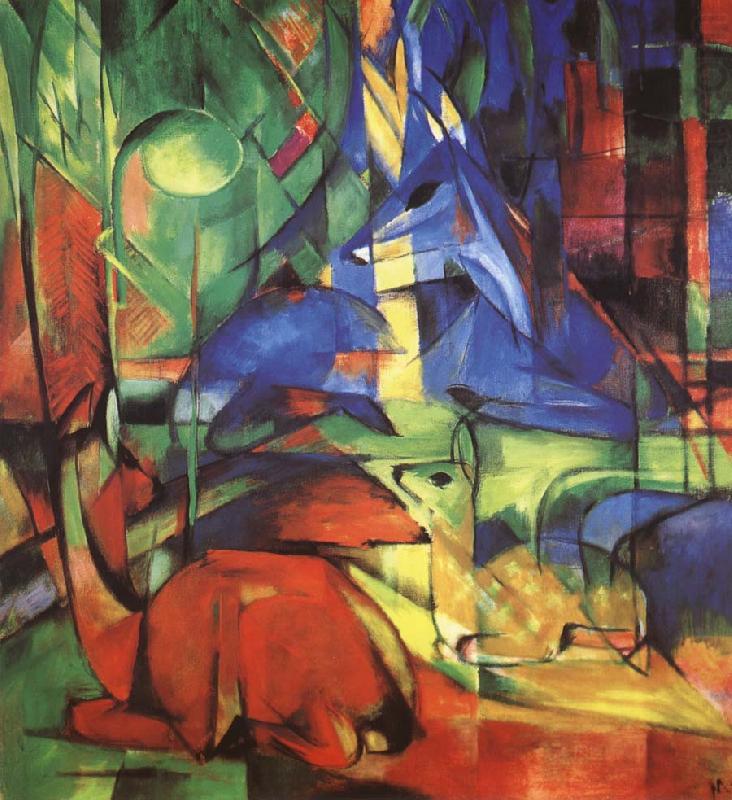 Radjur in the forest II, Franz Marc